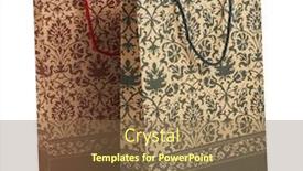  Presentation with batik - Colorful slide set enhanced with batik design of shopping bag backdrop and a tawny brown colored foreground