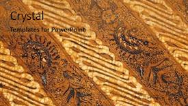  Presentation with batik - PPT theme having batik design background and a gold colored foreground
