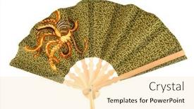  Presentation with batik - Amazing slides having batik-hand-held-fan backdrop and a lemonade colored foreground