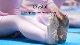  Presentation with socks - PPT theme with batman - little ballerina pulled socks training background and a light blue colored foreground