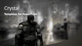  Presentation with batman - Presentation theme having batman-dc-multiverse-series-action background and a dark gray colored foreground