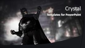  Presentation with batman - PPT theme consisting of batman-dc-multiverse-series-action background and a dark gray colored foreground