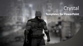  Presentation with batman - Beautiful presentation design featuring batman-dc-multiverse-series-action backdrop and a gray colored foreground