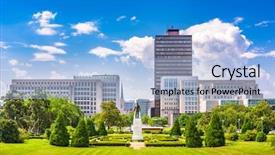  Presentation with louisiana - Beautiful slide deck featuring baton rouge louisiana usa skyline backdrop and a light blue colored foreground