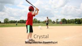  Presentation with baseball - Presentation theme with batter-at-a-baseball-practice background and a lemonade colored foreground