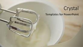  Presentation with electric - Colorful theme enhanced with battered - close up of batter backdrop and a mint green colored foreground