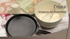  Presentation with carton for eggs - Amazing presentation design having battered - preparing batter for pancakes backdrop and a soft green colored foreground