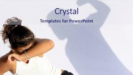  Presentation with abuse - Presentation design having battered women - abuse background and a sky blue colored foreground
