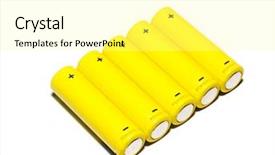  Presentation with batteries - Amazing presentation theme having batteries-isolated-on-white backdrop and a blonde colored foreground