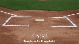  Presentation with box - Audience pleasing slides consisting of batters box with the pitchers backdrop and a coral colored foreground