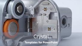  Presentation with battery - Beautiful presentation featuring battery box on the digital camera backdrop and a gray colored foreground