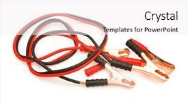  Presentation with cables - Amazing slide deck having battery cables isolated backdrop and a white colored foreground
