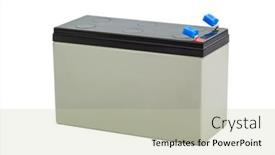  Presentation with battery - Audience pleasing slide set consisting of battery-for-uninterruptable-power-source backdrop and a soft green colored foreground