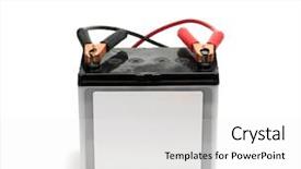  Presentation with automotive - Slides featuring battery jumper or booster cables background and a white colored foreground
