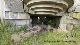  Presentation with battery - Amazing presentation having battery of longues sur mer normandy france backdrop and a yellow colored foreground