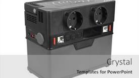  Presentation with battery - Slides with battery-power-station-isolated background and a light gray colored foreground