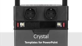  Presentation with battery - Theme enhanced with battery-power-station-isolated background and a dark gray colored foreground
