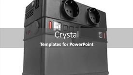  Presentation with battery - Presentation theme with battery-power-station-isolated background and a dark gray colored foreground