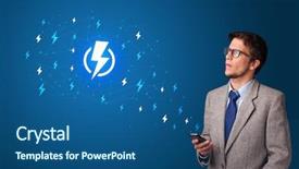  Presentation with power - Presentation enhanced with battery storage - young person using phone background and a ocean colored foreground