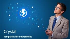  Presentation with brain power concept 3d - Audience pleasing slide set consisting of battery storage - young person using phone backdrop and a ocean colored foreground