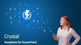  Presentation with brain power concept 3d - Amazing slide deck having battery storage - young person using phone backdrop and a ocean colored foreground