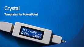  Presentation with battery - Slide deck consisting of battery tester diagnostic tool blue background and a gray colored foreground