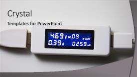  Presentation with battery - PPT layouts consisting of battery tester diagnostic tool white background and a light gray colored foreground