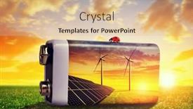  Presentation with resources - Slide set with battery-with-solar-panels background and a lemonade colored foreground