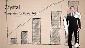  Presentation with battle - PPT layouts having battle analysis - digital composite of businessman background and a lemonade colored foreground