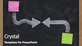  Presentation with sticky notes - Theme consisting of battle conflict clashing of forces background and a dark gray colored foreground