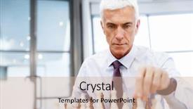  Presentation with chess - Slide set enhanced with battle mind - businessman in office playing chess background and a coral colored foreground
