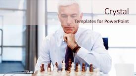  Presentation with thinking - Presentation design consisting of battle mind - thinking the next move background and a lemonade colored foreground