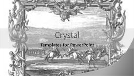  Presentation with battle - Slide set with battle-of-oudenaarde-1708-vintage background and a light gray colored foreground