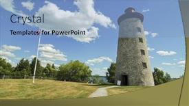  Presentation with battle - Beautiful presentation theme featuring battle-of-the-windmill-site backdrop and a light blue colored foreground