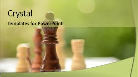  Presentation with chess board - Cool new PPT layouts with battlefield - chess board with chess pieces backdrop and a yellow colored foreground