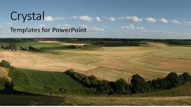  Presentation with battlefield - Amazing presentation design having battlefield of the battle backdrop and a light blue colored foreground