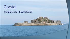  Presentation with indo japan - Cool new slides with battleship - gunkanjima in japan backdrop and a sky blue colored foreground