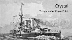  Presentation with engraving - PPT layouts featuring battleship admiral ushakov engraving background and a light gray colored foreground