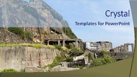  Presentation with ancient japan - Amazing slides having battleship island in japan backdrop and a  colored foreground