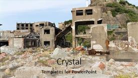  Presentation with battleship - Slide deck featuring battleship island background and a coral colored foreground