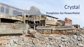  Presentation with battleship - Beautiful slides featuring battleship island backdrop and a sky blue colored foreground