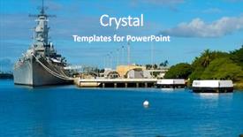  Presentation with pearl harbor - Cool new presentation design with battleship missouri memorial at pearl backdrop and a teal colored foreground