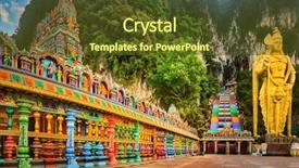  Presentation with kuala lumpur - Slide deck featuring batu caves kuala lumpur malaysia background and a tawny brown colored foreground