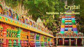  Presentation with malaysia culture - Colorful presentation enhanced with batu caves kuala lumpur malaysia backdrop and a tawny brown colored foreground