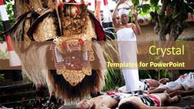  Presentation with balinese traditional dance barong - 