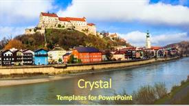  Presentation with bavaria - Amazing PPT theme having bavaria grmany - medieval burghausen town backdrop and a tawny brown colored foreground