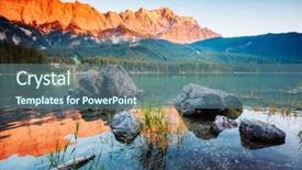  Presentation with earth day - Presentation having bavarian alp sightseeing europe best background and a ocean colored foreground