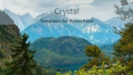  Presentation with alps - Slide set with bavarian-alps-landscape-in-fussen background and a light blue colored foreground