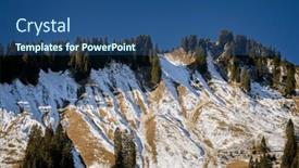  Presentation with snow day - Slide deck consisting of bavarian-high-mountain-landscape background and a ocean colored foreground