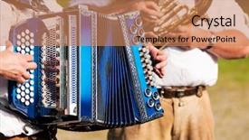  Presentation with traditional music - Beautiful theme featuring bavarian traditional band with accordion backdrop and a coral colored foreground